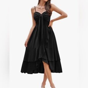 GRACE KARIN Flowy Long Dress High Low Ruffle A Line Dress Strappy  Dress